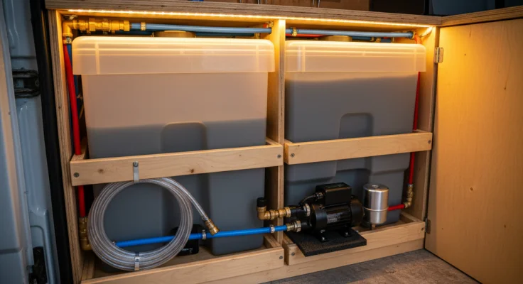 Fontanería en Furgoneta: Guía Completa de Depósitos y Bomba de Agua